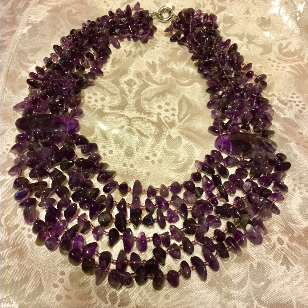Beautiful Bold Amethyst Gemstone Necklace